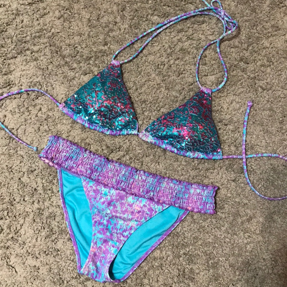 Sequin bathing suit